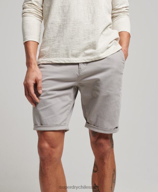 hombres Superdry gris claro bermudas chinas core 2R68Z253
