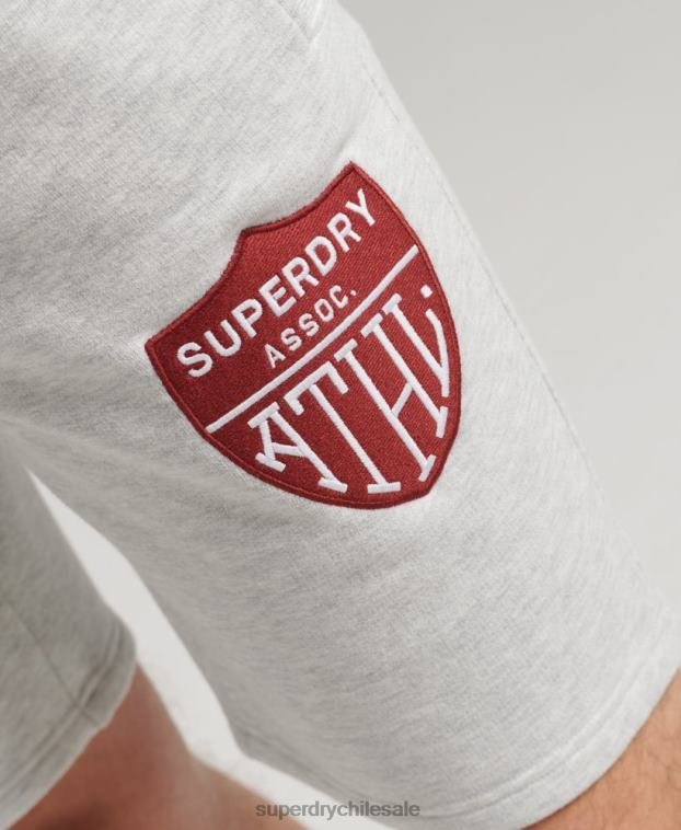 hombres Superdry gris claro pantalones cortos deportivos de época 2R68Z362