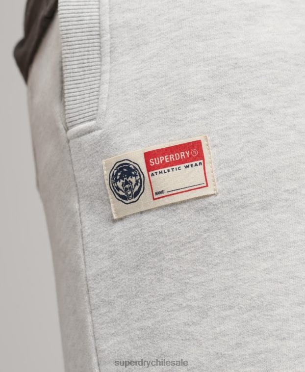 hombres Superdry gris claro pantalones cortos deportivos de época 2R68Z362