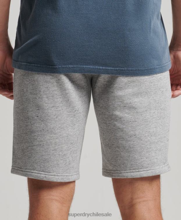 hombres Superdry gris pantalones cortos deportivos de gimnasia vintage 2R68Z94
