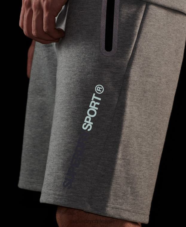 hombres Superdry gris pantalones cortos gymtech 2R68Z283