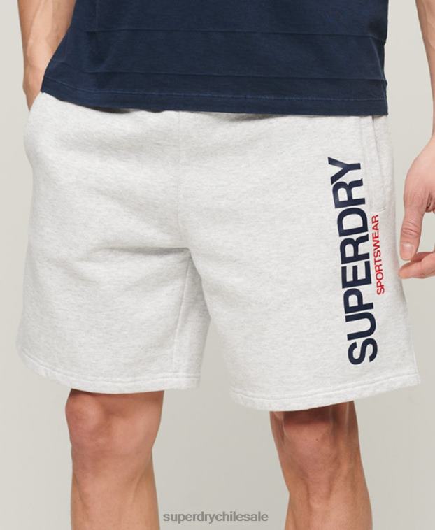 hombres Superdry gris pantalones cortos sueltos de ropa deportiva 2R68Z321