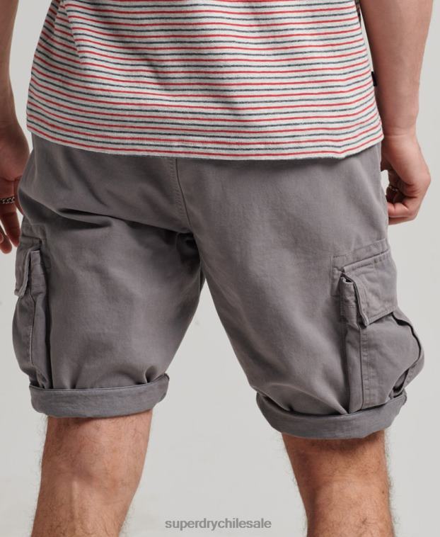 hombres Superdry gris shorts cargo heavy de algodón orgánico con núcleo vintage 2R68Z335