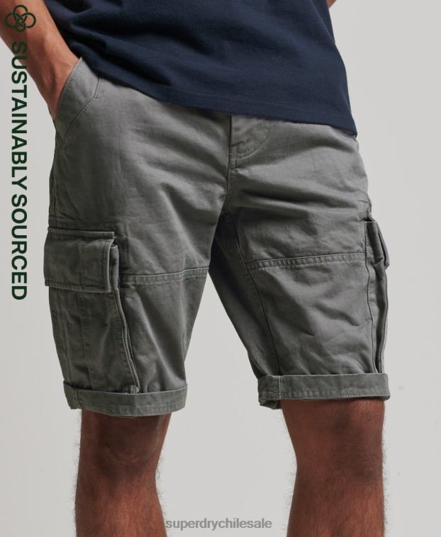 hombres Superdry gris shorts cargo heavy de algodón orgánico con núcleo vintage 2R68Z343
