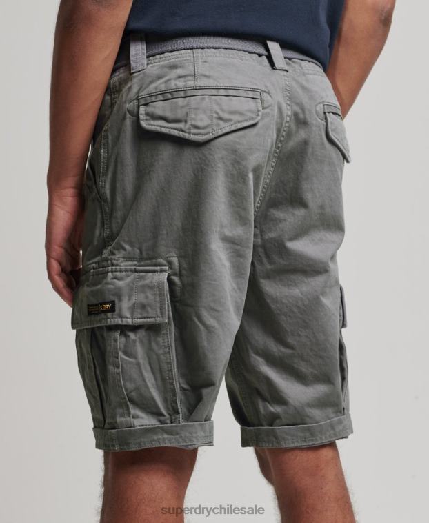 hombres Superdry gris shorts cargo heavy de algodón orgánico con núcleo vintage 2R68Z343