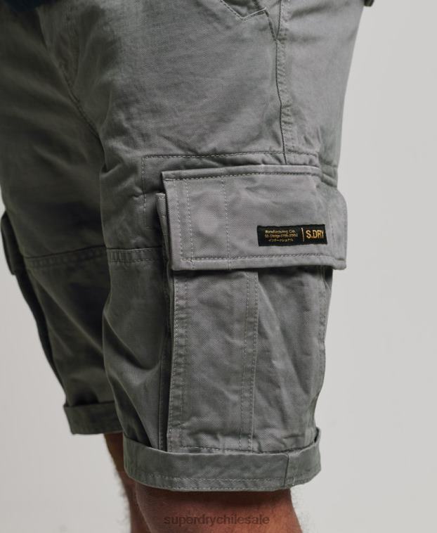 hombres Superdry gris shorts cargo heavy de algodón orgánico con núcleo vintage 2R68Z343
