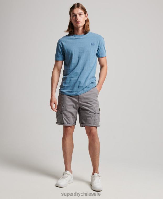 hombres Superdry gris shorts cargo pesados ​​de algodón orgánico 2R68Z256