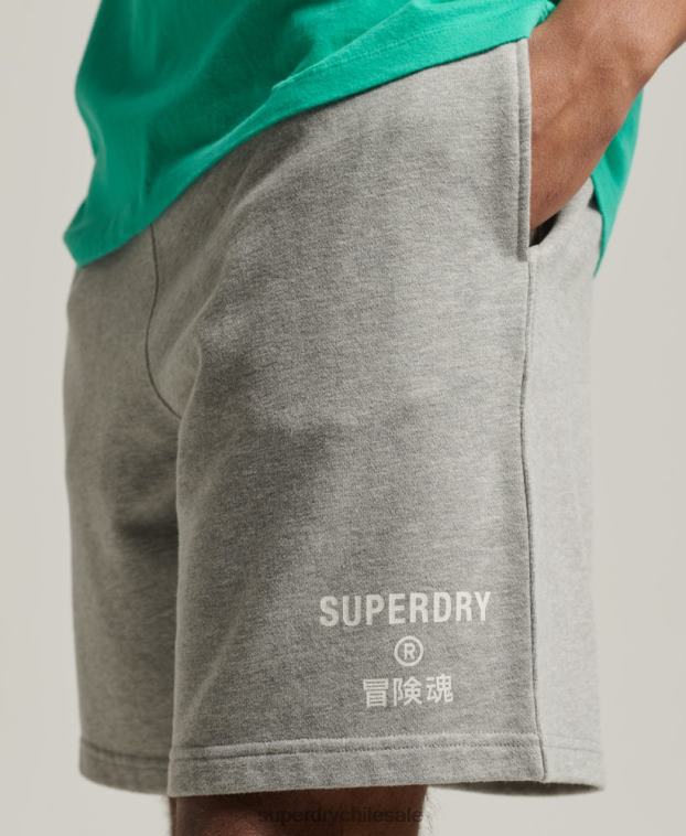hombres Superdry gris shorts deportivos code core 2R68Z323