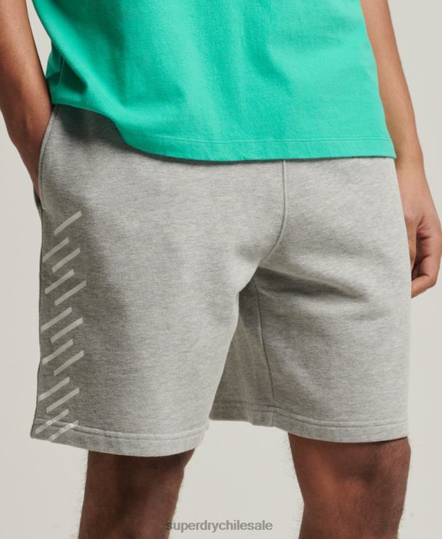 hombres Superdry gris shorts deportivos code core 2R68Z323