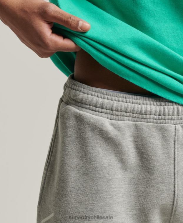 hombres Superdry gris shorts deportivos code core 2R68Z323