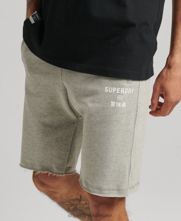 hombres Superdry gris shorts deportivos code core 2R68Z378