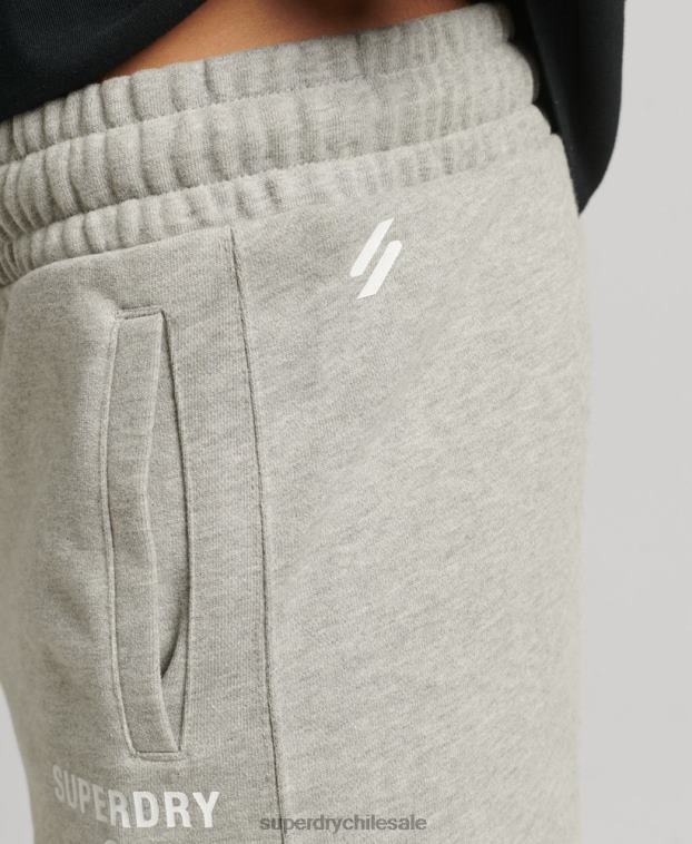 hombres Superdry gris shorts deportivos code core 2R68Z378