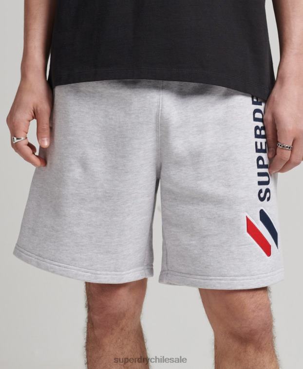 hombres Superdry gris shorts deportivos con aplique de código 2R68Z374