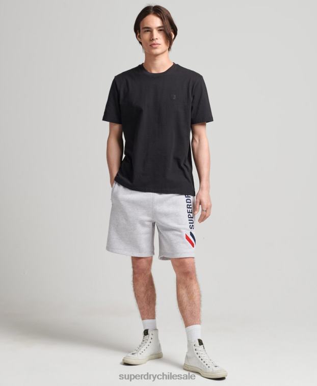 hombres Superdry gris shorts deportivos con aplique de código 2R68Z374