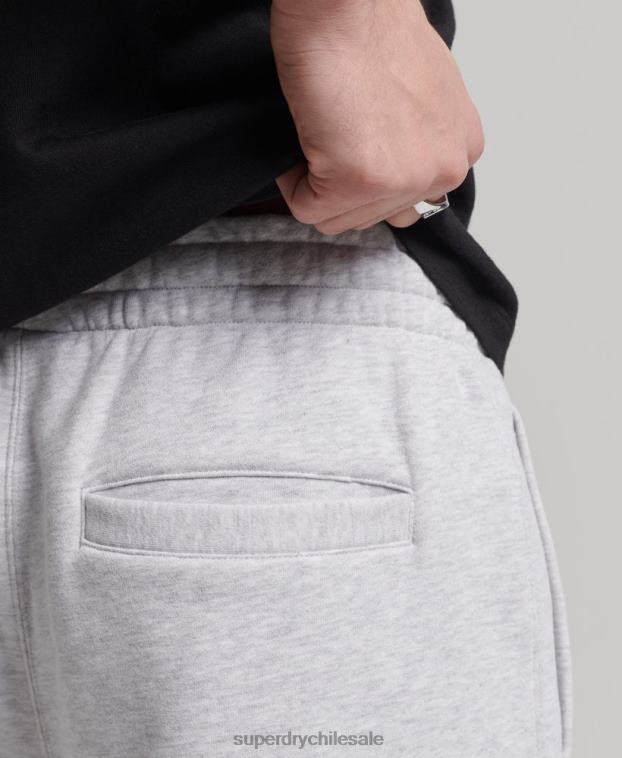 hombres Superdry gris shorts deportivos con aplique de código 2R68Z374