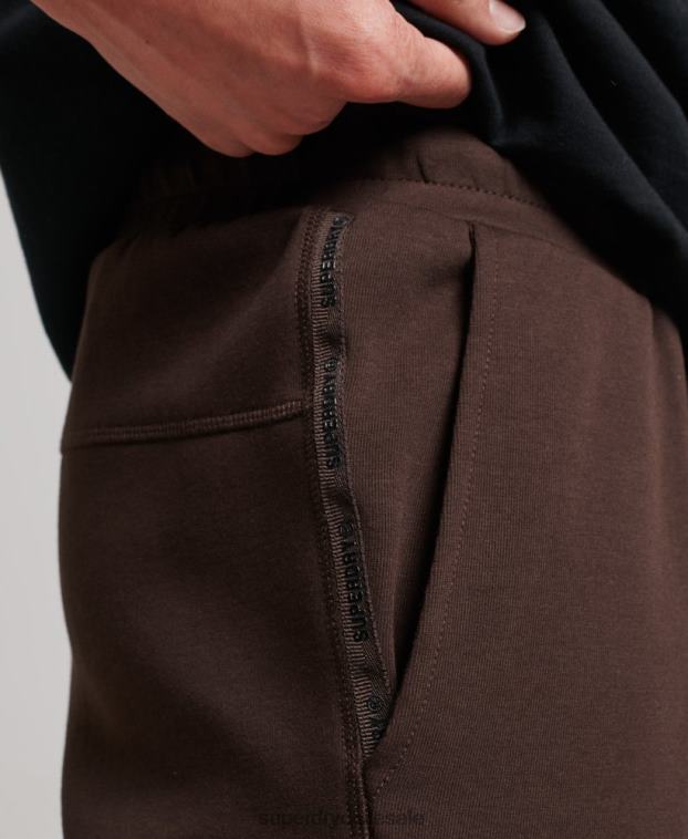 hombres Superdry marrón pantalones cortos tecnológicos 2R68Z301