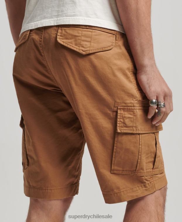 hombres Superdry marrón shorts cargo con núcleo de algodón orgánico 2R68Z109