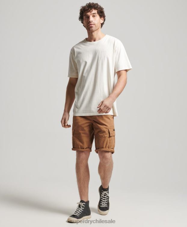 hombres Superdry marrón shorts cargo con núcleo de algodón orgánico 2R68Z109