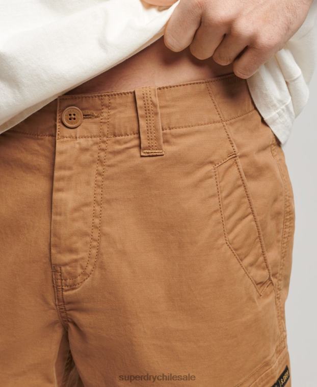 hombres Superdry marrón shorts cargo con núcleo de algodón orgánico 2R68Z275