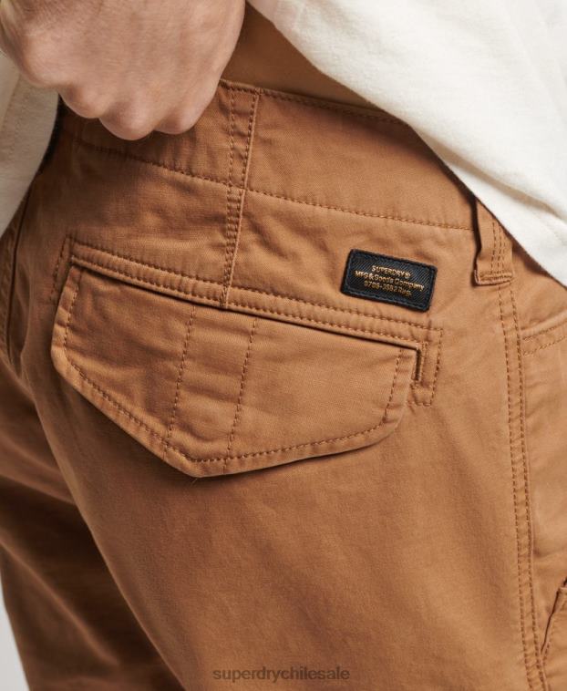 hombres Superdry marrón shorts cargo con núcleo de algodón orgánico 2R68Z275