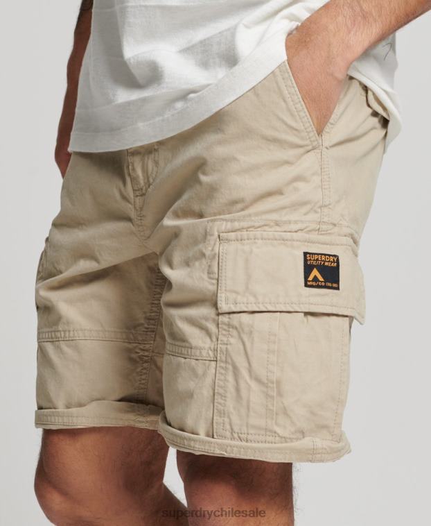 hombres Superdry marrón shorts cargo pesados ​​de algodón orgánico 2R68Z269