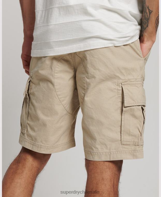 hombres Superdry marrón shorts cargo pesados ​​de algodón orgánico 2R68Z269