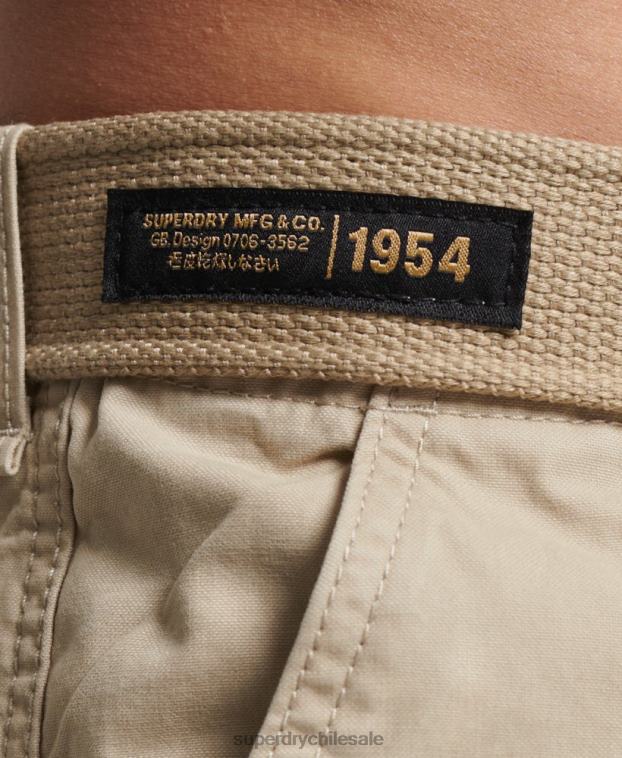 hombres Superdry marrón shorts cargo pesados ​​de algodón orgánico 2R68Z269