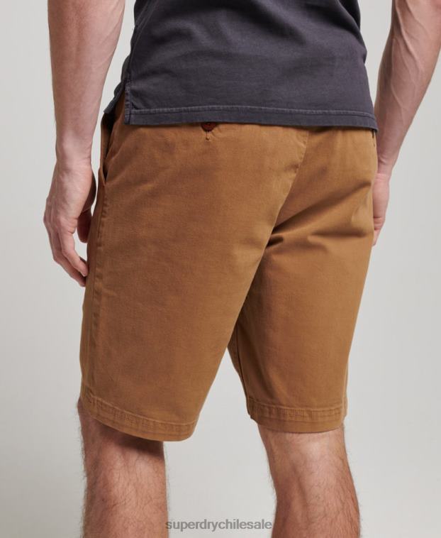 hombres Superdry marrón shorts chinos de oficial 2R68Z17