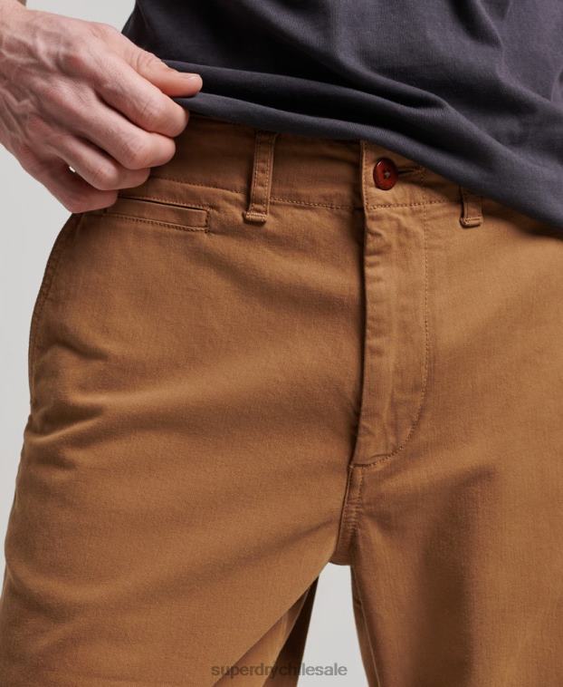 hombres Superdry marrón shorts chinos de oficial 2R68Z17