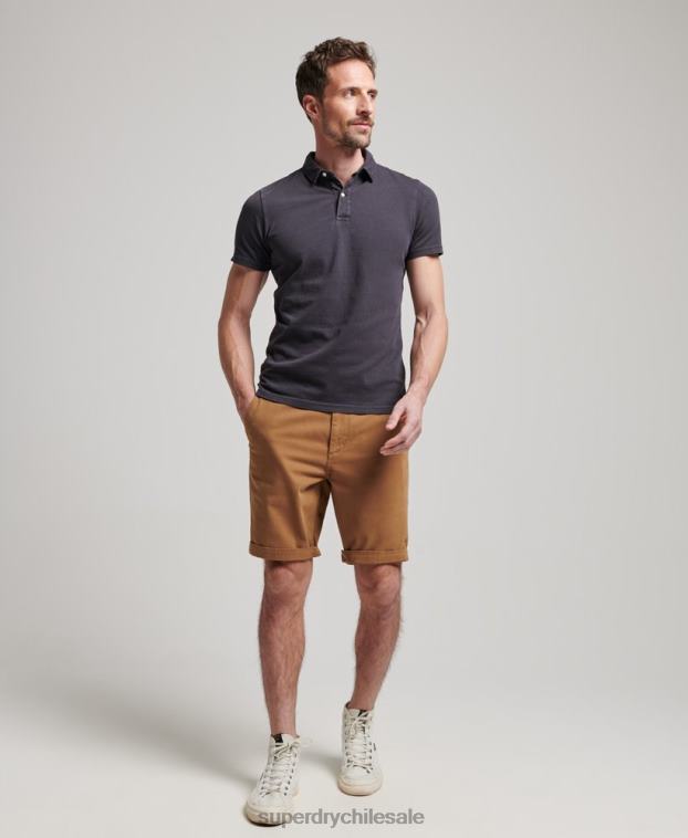 hombres Superdry marrón shorts chinos de oficial 2R68Z17