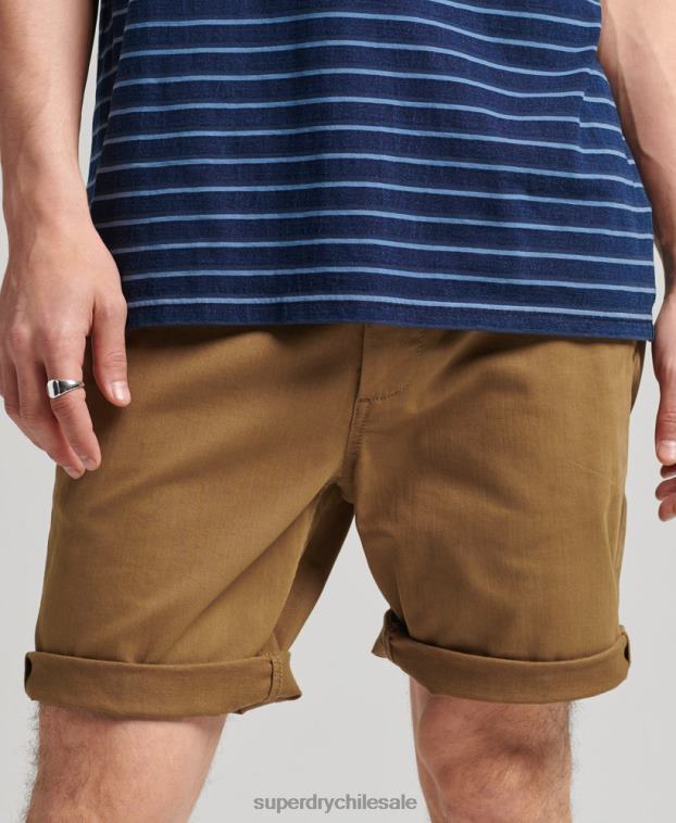 hombres Superdry marrón shorts chinos de oficial vintage 2R68Z308