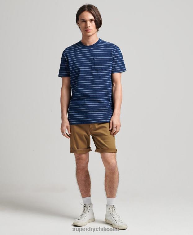 hombres Superdry marrón shorts chinos de oficial vintage 2R68Z308