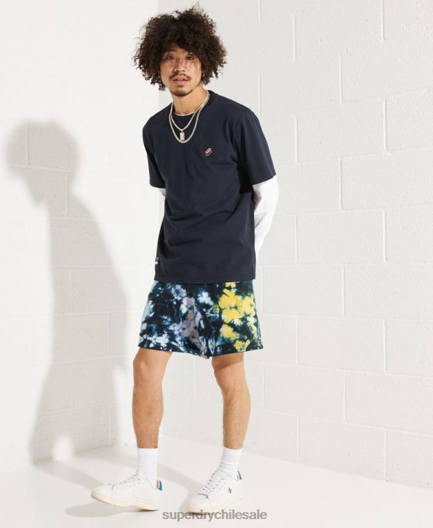 hombres Superdry multi shorts deportivos con diseño tie-dye 2R68Z337