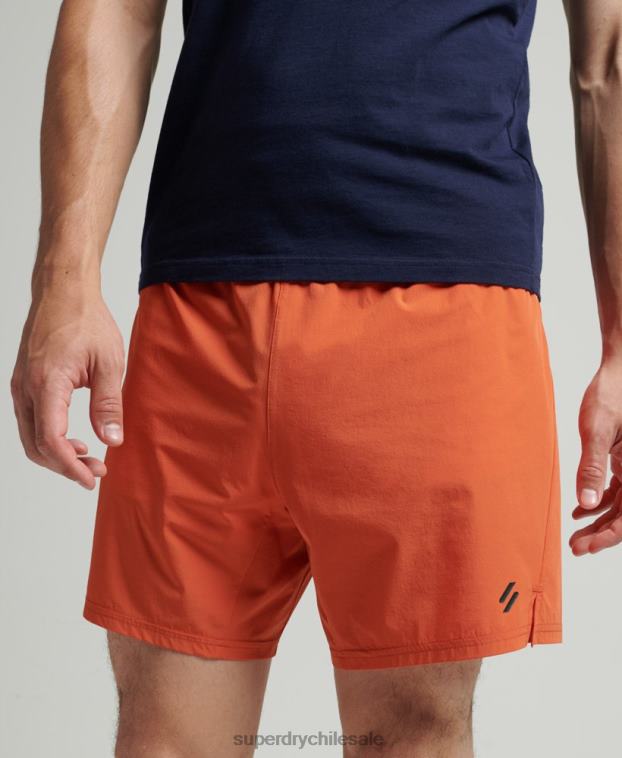 hombres Superdry naranja correr pantalones cortos de primera calidad 2R68Z5359