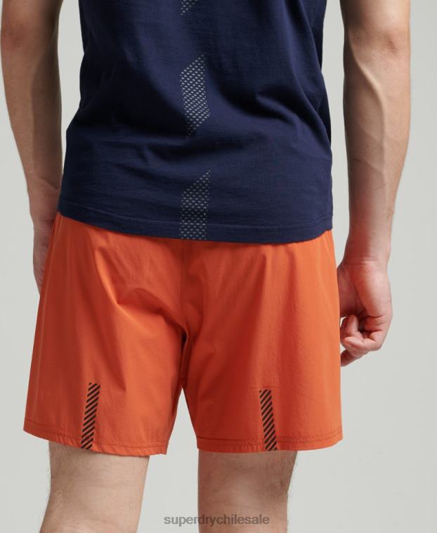 hombres Superdry naranja correr pantalones cortos de primera calidad 2R68Z5359