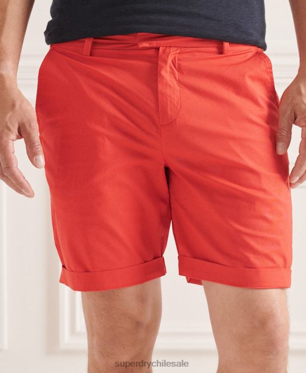 hombres Superdry naranja shorts chinos pisapapeles 2R68Z6463