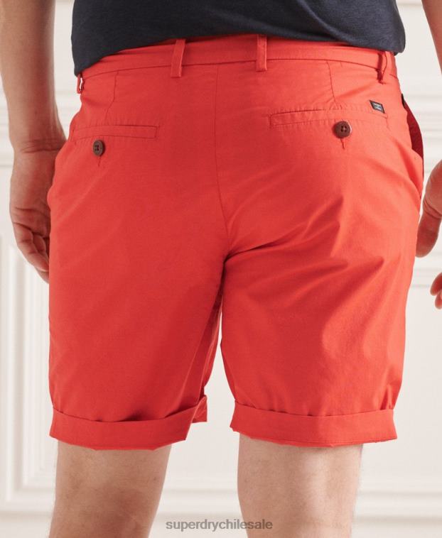 hombres Superdry naranja shorts chinos pisapapeles 2R68Z6463