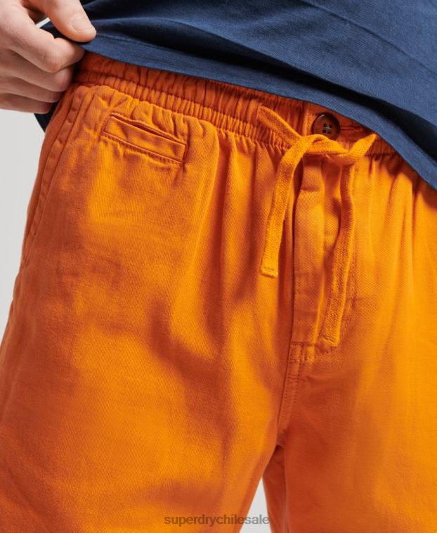 hombres Superdry naranja shorts vintage sobreteñidos 2R68Z299