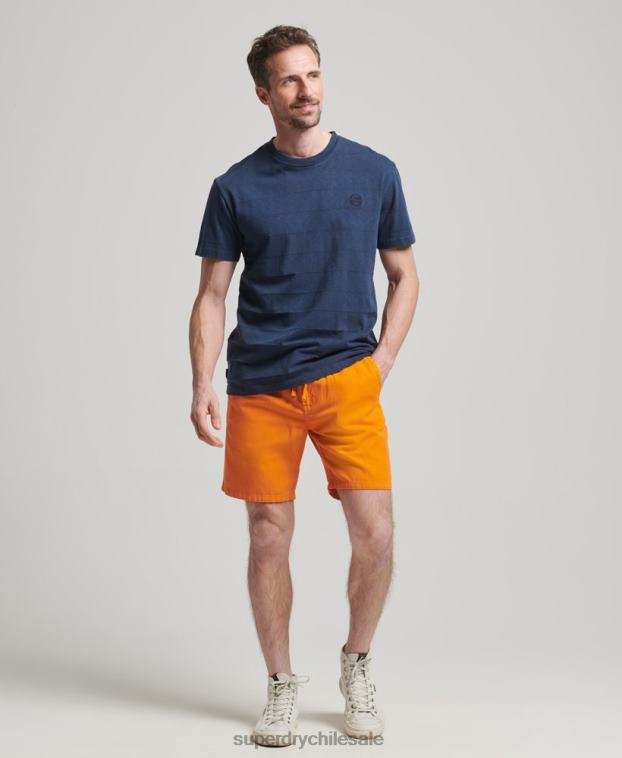 hombres Superdry naranja shorts vintage sobreteñidos 2R68Z299