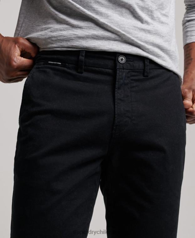 hombres Superdry negro bermudas chinas core 2R68Z255
