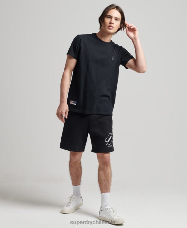 hombres Superdry negro code shorts deportivos clásicos 2R68Z372