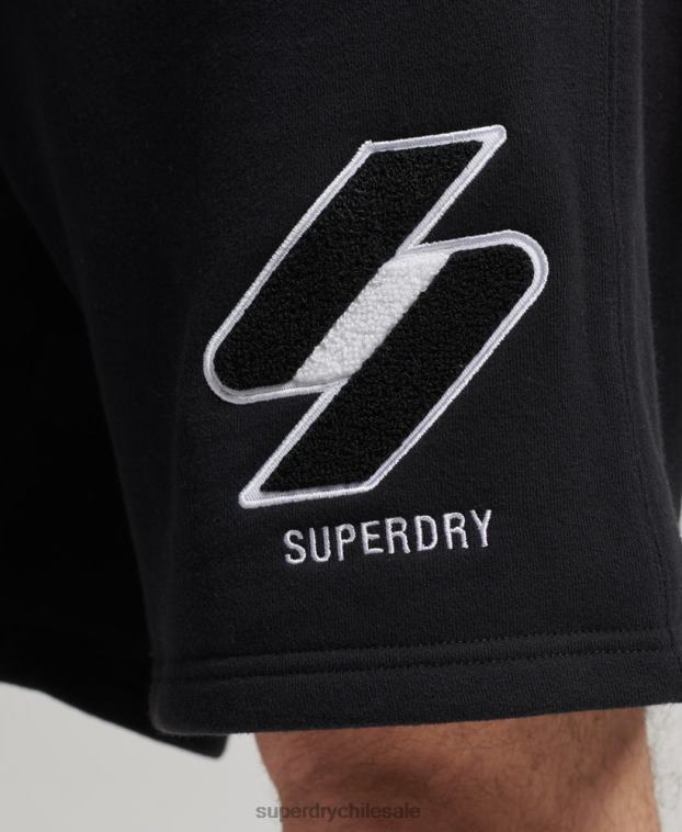 hombres Superdry negro code shorts deportivos clásicos 2R68Z372
