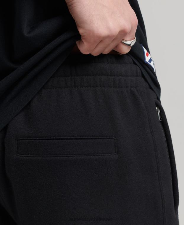 hombres Superdry negro code shorts deportivos clásicos 2R68Z372