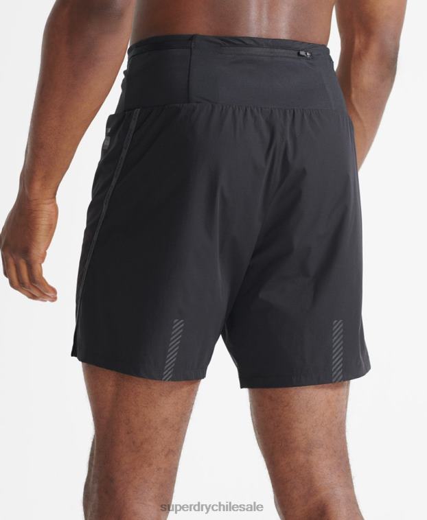 hombres Superdry negro correr pantalones cortos de primera calidad 2R68Z5364