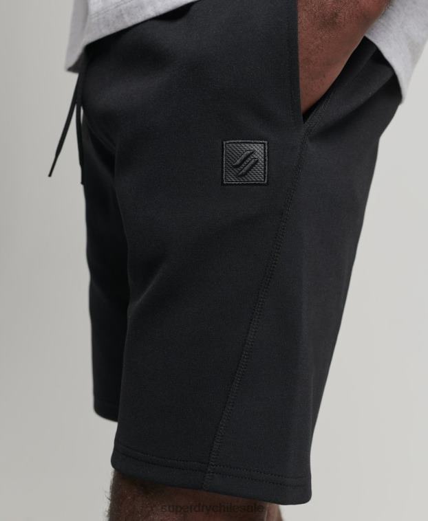 hombres Superdry negro pantalones cortos de tecnología de código 2R68Z313