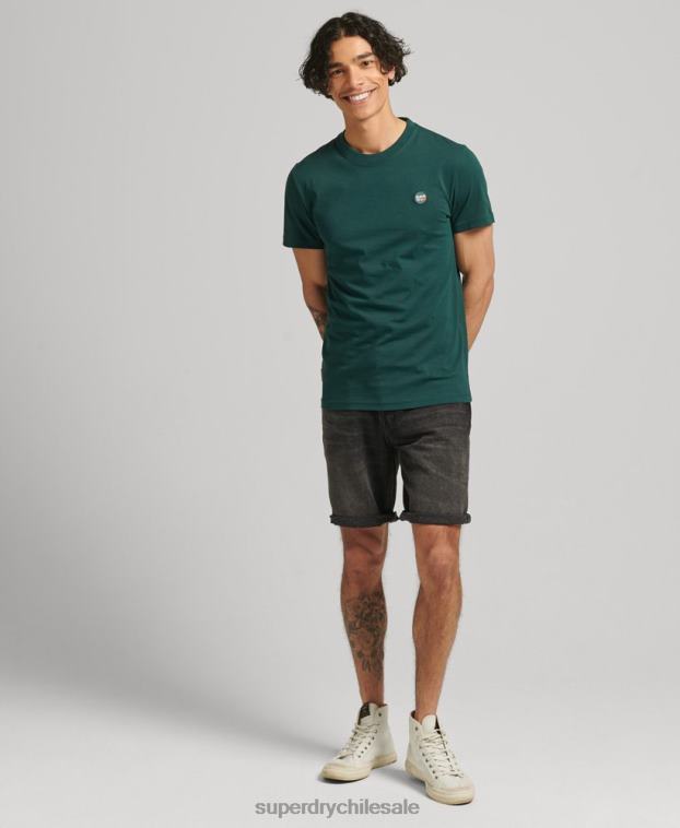 hombres Superdry negro short recto vintage de algodón orgánico 2R68Z280