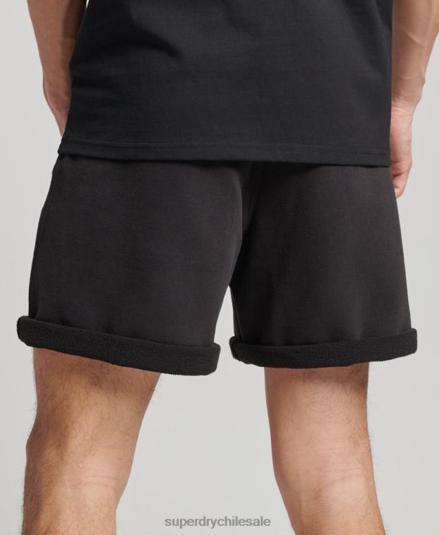 hombres Superdry negro shorts deportivos code core 2R68Z328