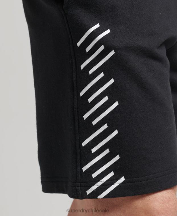 hombres Superdry negro shorts deportivos code core 2R68Z347