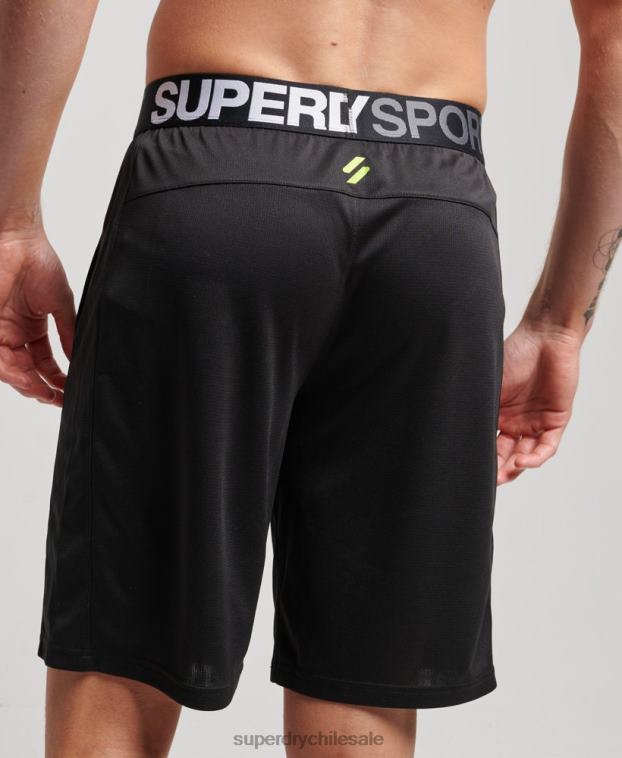 hombres Superdry negro shorts holgados básicos 2R68Z1411