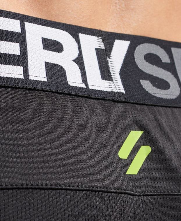hombres Superdry negro shorts holgados básicos 2R68Z1411